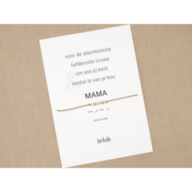 Armband + kaart morsecode MAMA