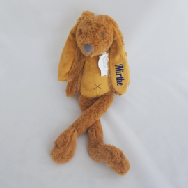 Knuffel konijn 'Richie Rabbit' oker (met of zonder naam)