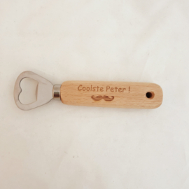 Flesopener 'Jij bent goud waard / papa / peter / meter / opa / broer'