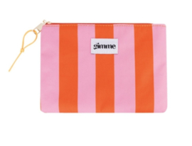 Tasje strepen oranje/roze