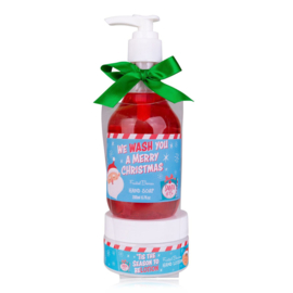 Handzeep en lotion 'We wash you a merry Christmas'