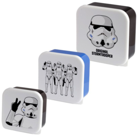 Snackboxen XL / snackdoosjes set 'Stormtrooper'