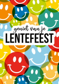 Dubbele kaart 'Geniet van je lentefeest'  (envelop inbegrepen) (Artige)