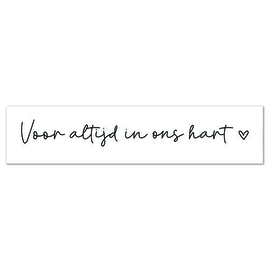 Magneet 'Voor altijd in ons hart ♥'