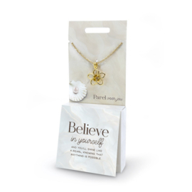 Halsketting met parel 'Believe in yourself'