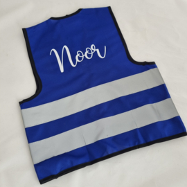 Veiligheidshesje koningsblauw (met rits)