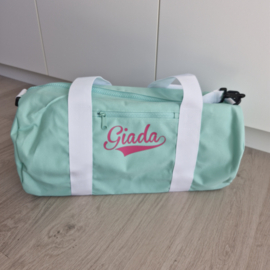 Sporttas mint met naam