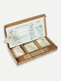 Cadeaudoosje DIY zaden 'Jij liet mij groeien' (Veer & Moon)
