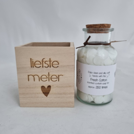 Geschenkset zeepconfetti 'Liefste meter'