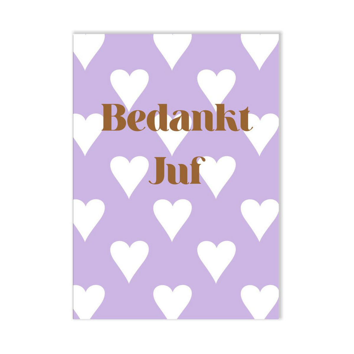 (Invul)kaartje 'Bedankt Juf'