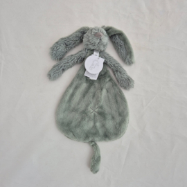 knuffeldoekje/doudou konijn Richie Rabbit groen (met of zonder naam)
