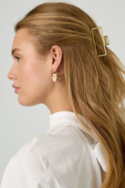 Haarklem rechthoek goud