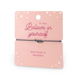 Armband met hartje 'Believe in yourself'