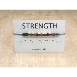 Armband morsecode STRENGTH