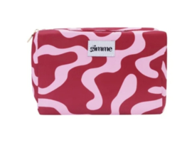 Toilettas bordeaux/roze gemengd