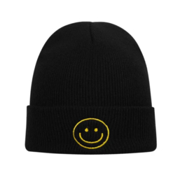 Muts smiley zwart