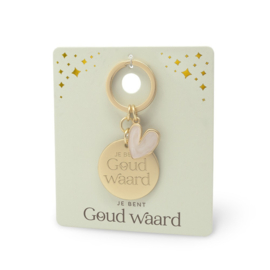 Sleutelhanger goud 'Je bent goud waard'