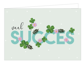 Dubbele kaart 'Veel succes' (envelop inbegrepen) (Mailbox)
