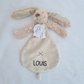 knuffeldoekje/doudou konijn Richie Rabbit beige (met of zonder naam)