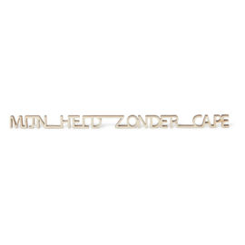 Houten quote "Mijn held zonder cape"