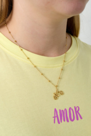 Halsketting fiets goud