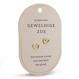 Hartoorbellen goud 'Geweldige zus'