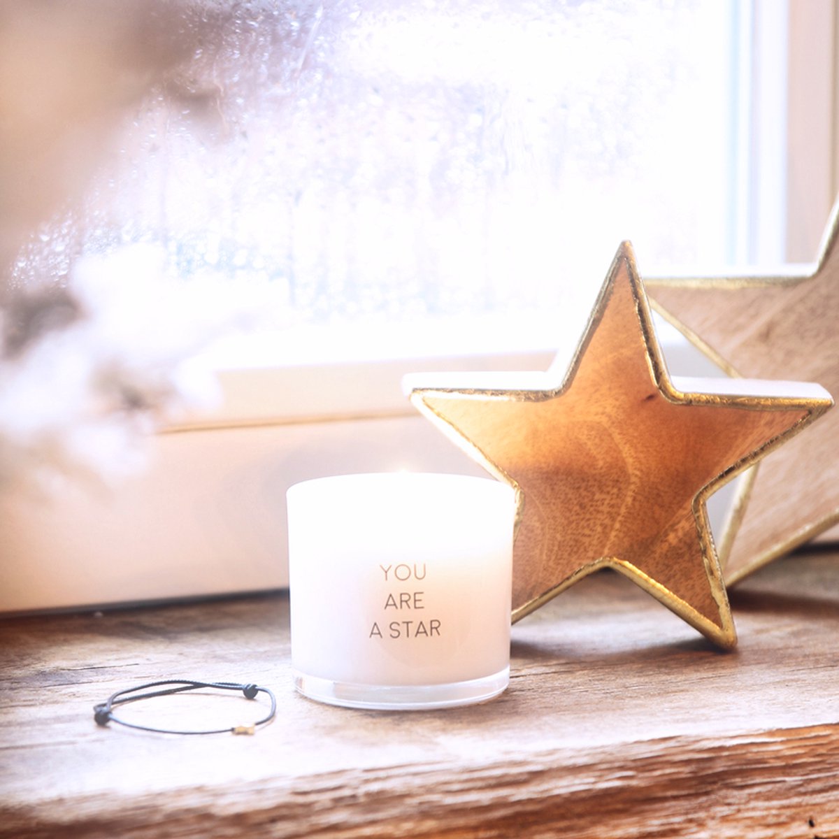 Geurkaars met wensarmband 'You are a star' (My Flame)