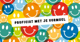 Dubbele kaart 'Proficiat met je vormsel'  (envelop inbegrepen) (Artige)