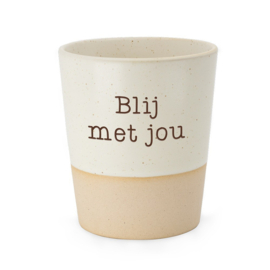 Keramische beker 'Blij met jou'