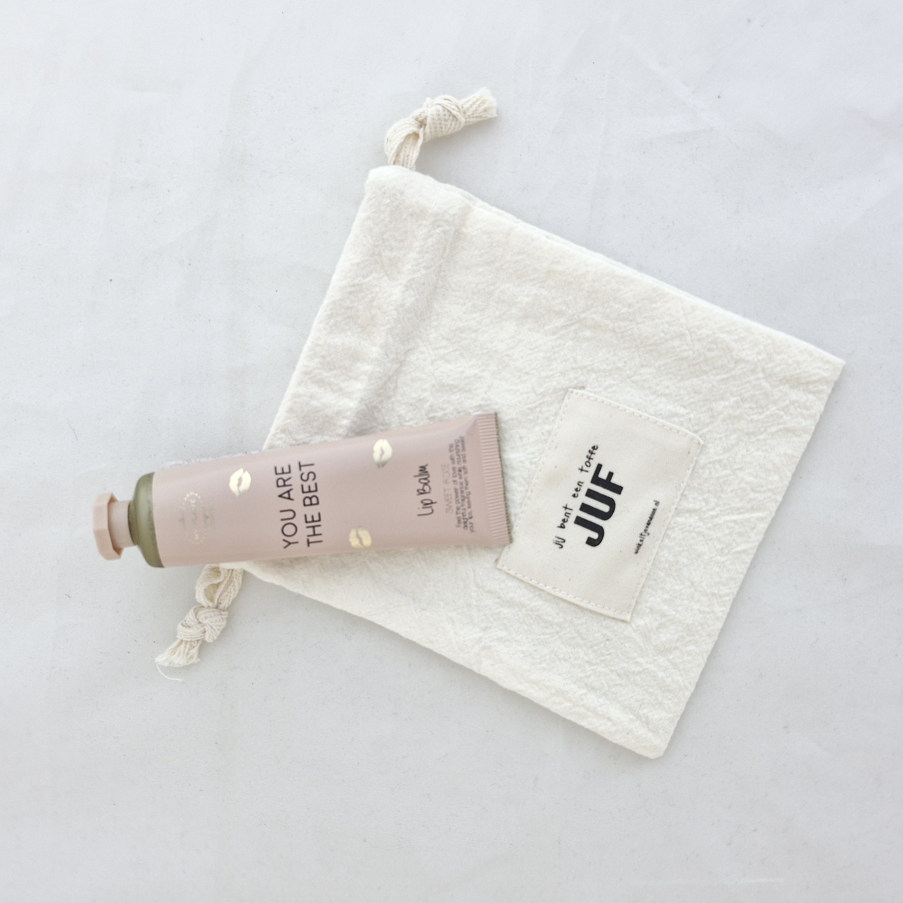 Zakje met lippenbalsem 'Juf You Are The Best'
