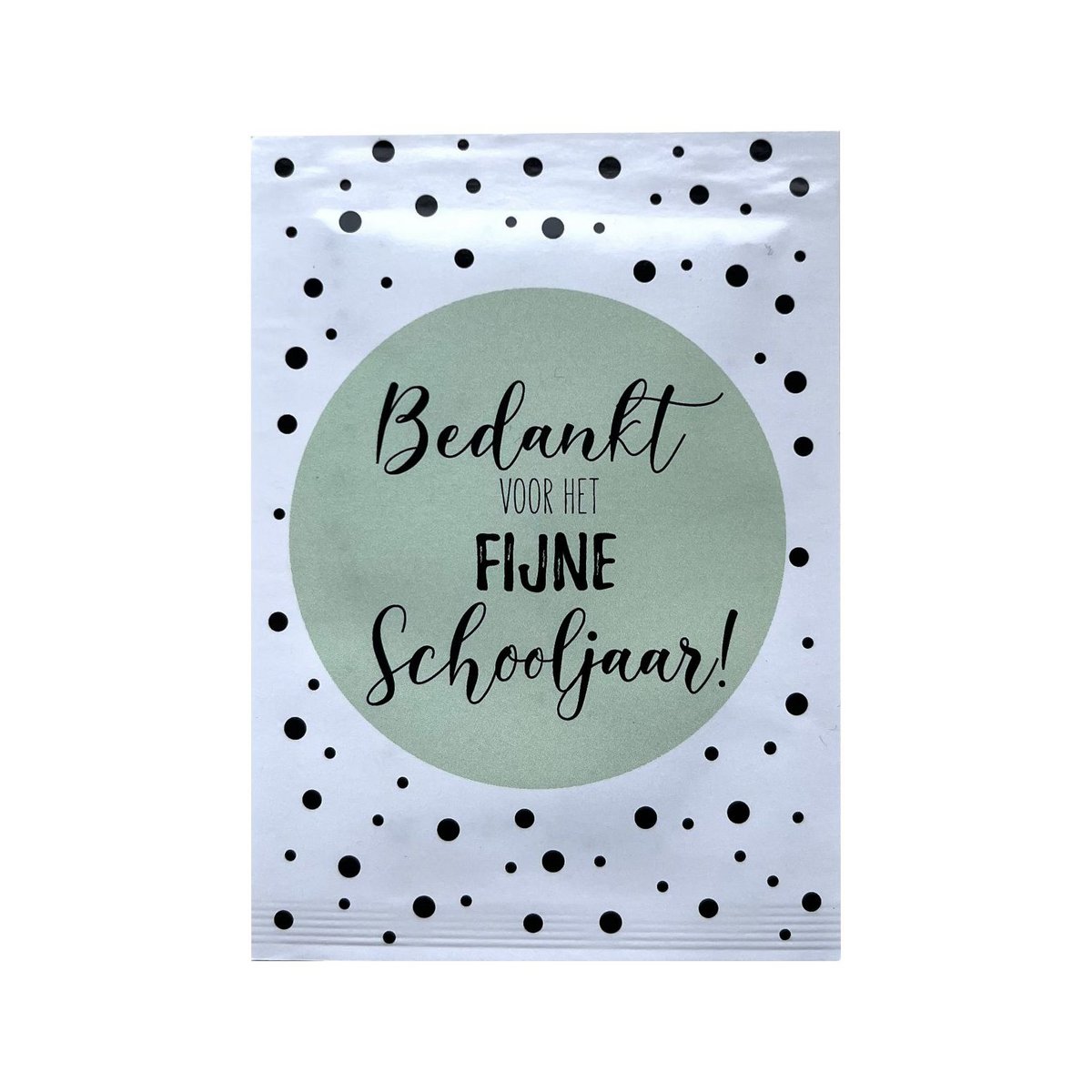 Zakje bloemzaadjes vergeet-me-nietjes 'Bedankt voor het fijne schooljaar!'