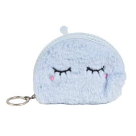 Portemonnee fluffy 'Sweet dreams' blauw