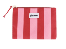 Tasje strepen rood/roze