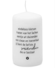 Kaars met gedicht 'Vriendin' (Zoedt)