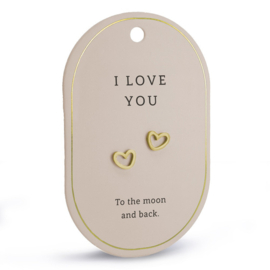 Hartoorbellen goud 'I love you'