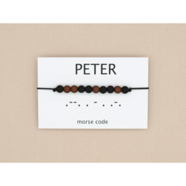 Armband morsecode PETER