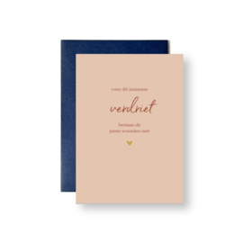 Kaartje 'Voor dit immense verdriet....' (envelop inbegrepen)
