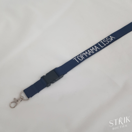 Keycord / lanyard met naam of tekst (verschillende kleuren)