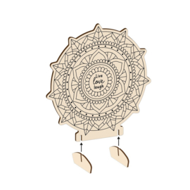 Kleurplankje / mandala Live Love Laugh