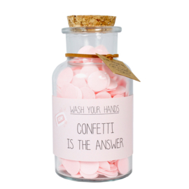 Handzeep confetti 'Confetti is the answer'