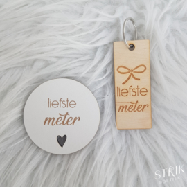 Houten sleutelhanger meter OF peter