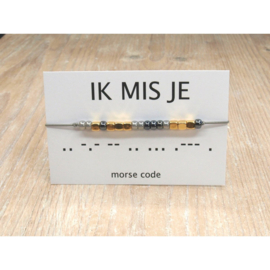 Armband morsecode IK MIS JE