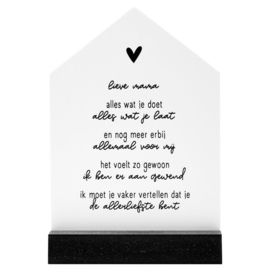 Huisje met tekst 'Lieve mama' (Zoedt)