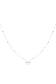 Halsketting met strikje zilver