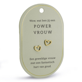 Hartoorbellen goud 'Powervrouw'