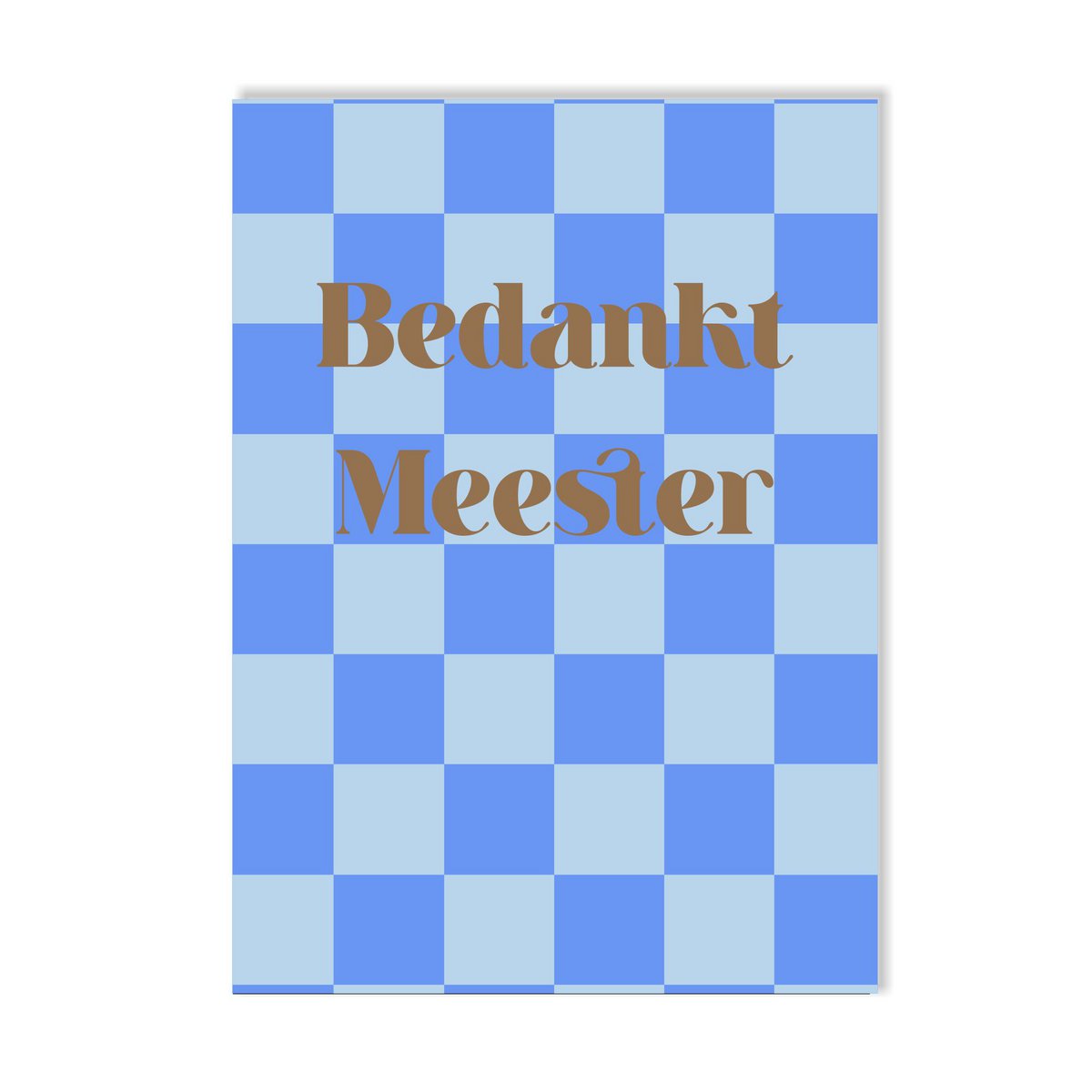 (Invul)kaartje 'Bedankt meester'