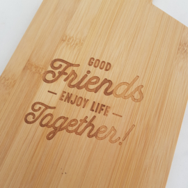 Broodplankje bamboe 'Friends'