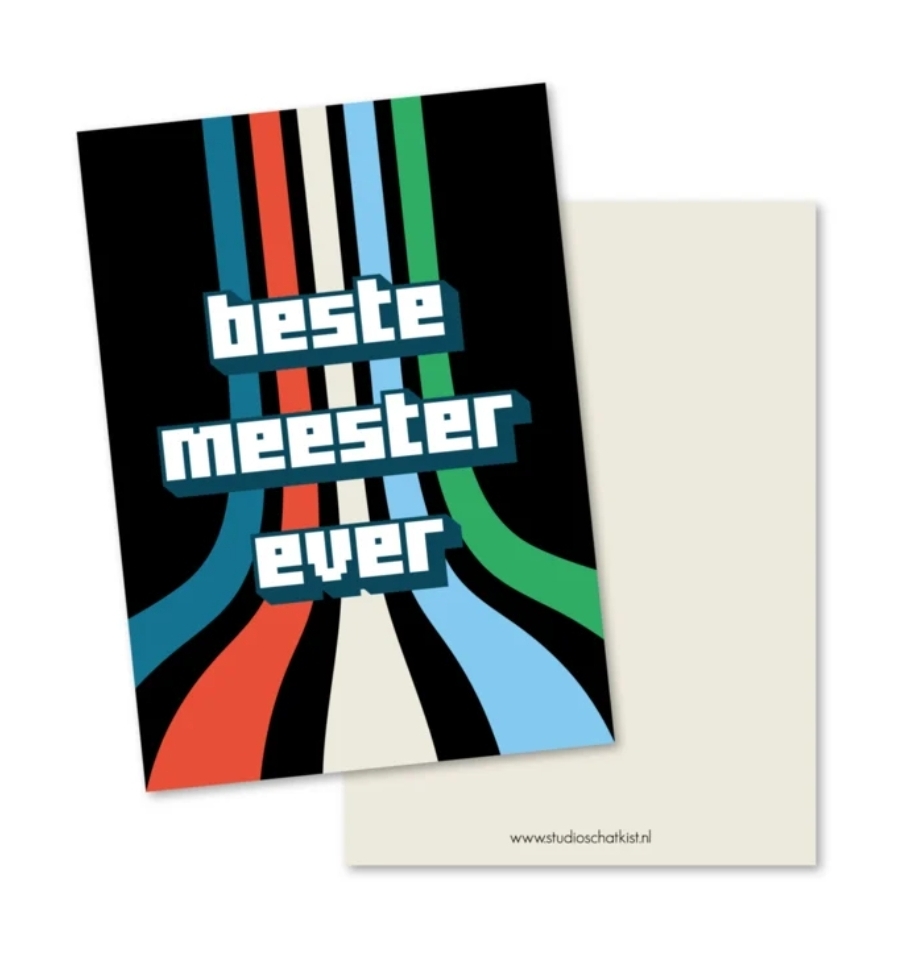 Kaartje 'Beste meester ever'