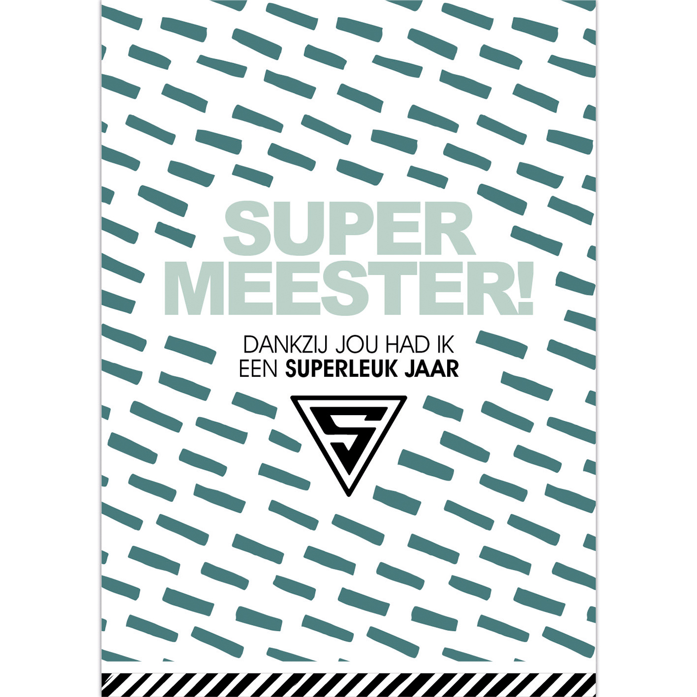 Kaartje 'Super meester, dankzij jou had ik een superleuk jaar''