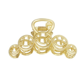 Haarklem smiley goud